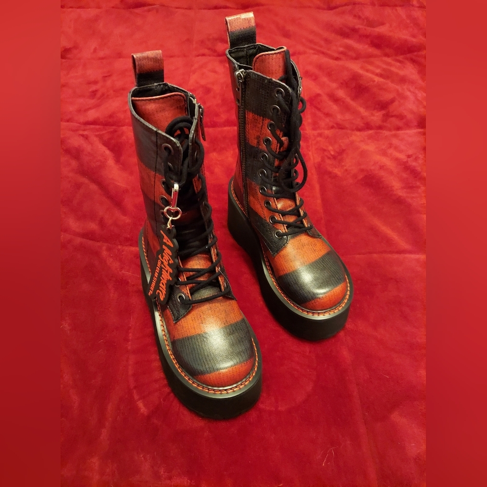 Freddy Krueger Nightmare On Elm Street x Dolls Kill Combat Boots